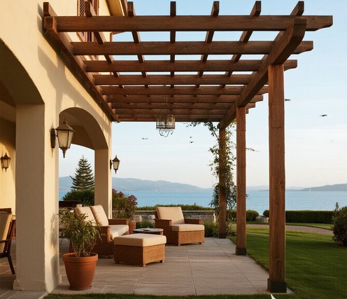 Outdoor Pergola With Roof Outdoor Pergola With Roof